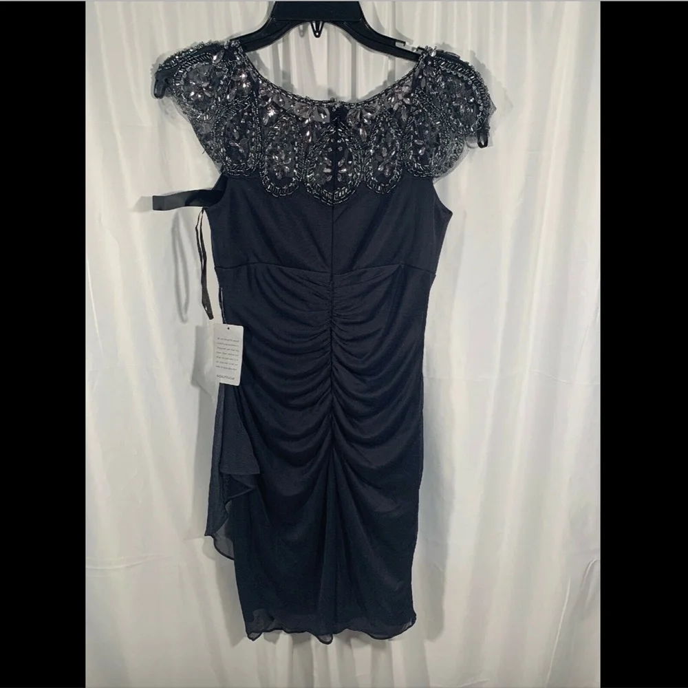 NWD XSCAPE Embellished‎ Chiffon Sheath Dress